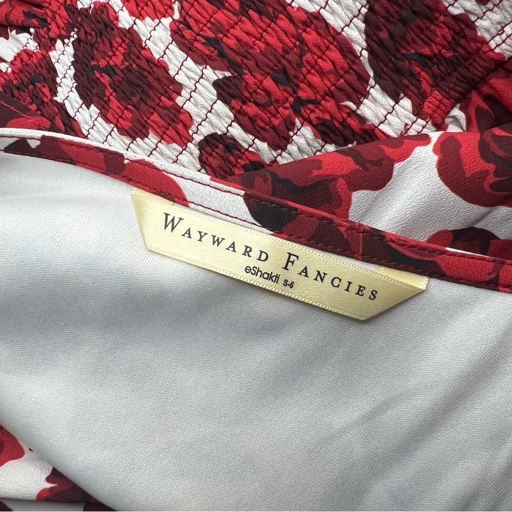 Wayward Fancies Ruffle Sleeve Floral Midi Dress Size Small Boho Cottage Core - Picture 12 of 14